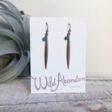 warrior pose earrings-turquoise