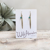 warrior pose earrings-turquoise