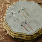 warrior pose earrings-turquoise