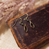 wishbone earrings-pyrite