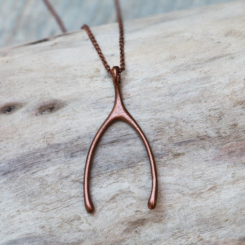 wishbone necklace large