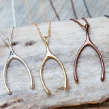 wishbone necklace large