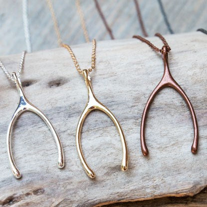 wishbone necklace large