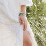 naya bracelet-white pearl/turquoise