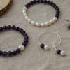 naya bracelet-white pearl/amethyst