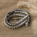 yvonne wrap bracelet-grey/white pearl