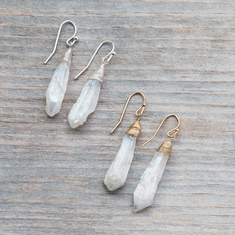 arctic earrings-white