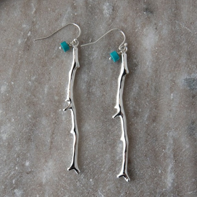 beachwood earrings long-turquoise