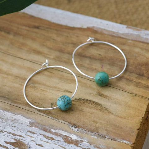 bohemian whispers hoops-turquoise