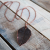 botanical leaf necklace
