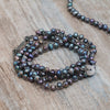 clara necklace or wrap bracelet-grey + oil pearl