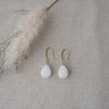 cosmos earrings-white