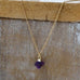 diamond drop necklace-amethyst