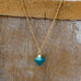 diamond drops necklace-turquoise