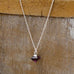 diamond drop necklace-amethyst
