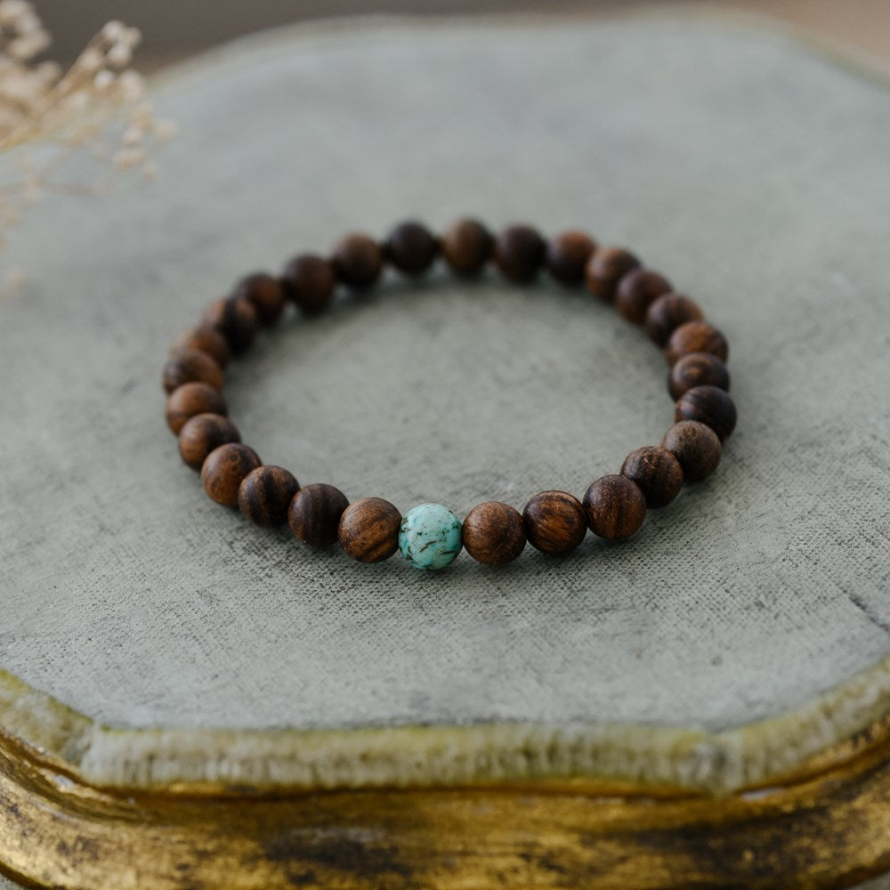 earthy elegance bracelet-turquoise