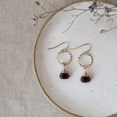 folklore earrings-purple