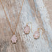 haven earrings-gold/rose quartz