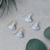haze earrings-blue lace agate
