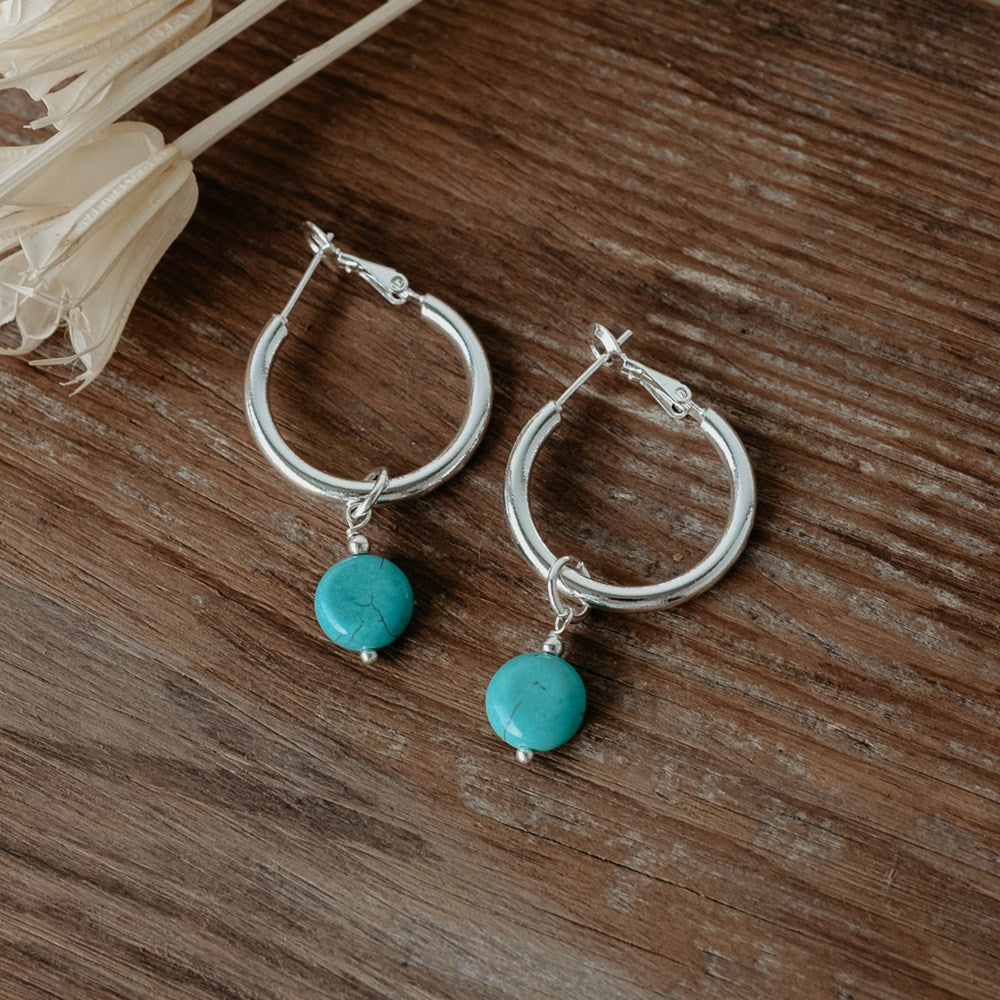 hemisphere earrings-turquoise