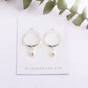 hemisphere earrings-white pearl