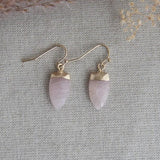 micah earrings-rose quartz