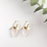micah earrings-rose quartz