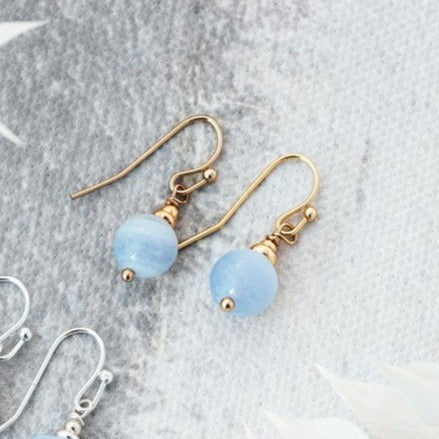 mingle earrings-blue lace agate