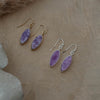 moon dance earrings short-purple