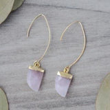 sierra earrings-rose quartz