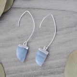 sierra earrings-blue lace agate
