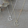 silhouette moon necklace