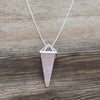 spectrum necklace-rose quartz
