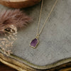 stone fleck necklace-amethyst