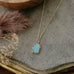stone fleck necklace-turquoise