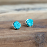 nights moon studs-aqua