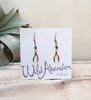wishbone earrings-pyrite
