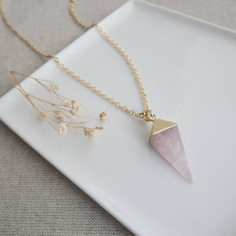 wynnie necklace-rose quartz